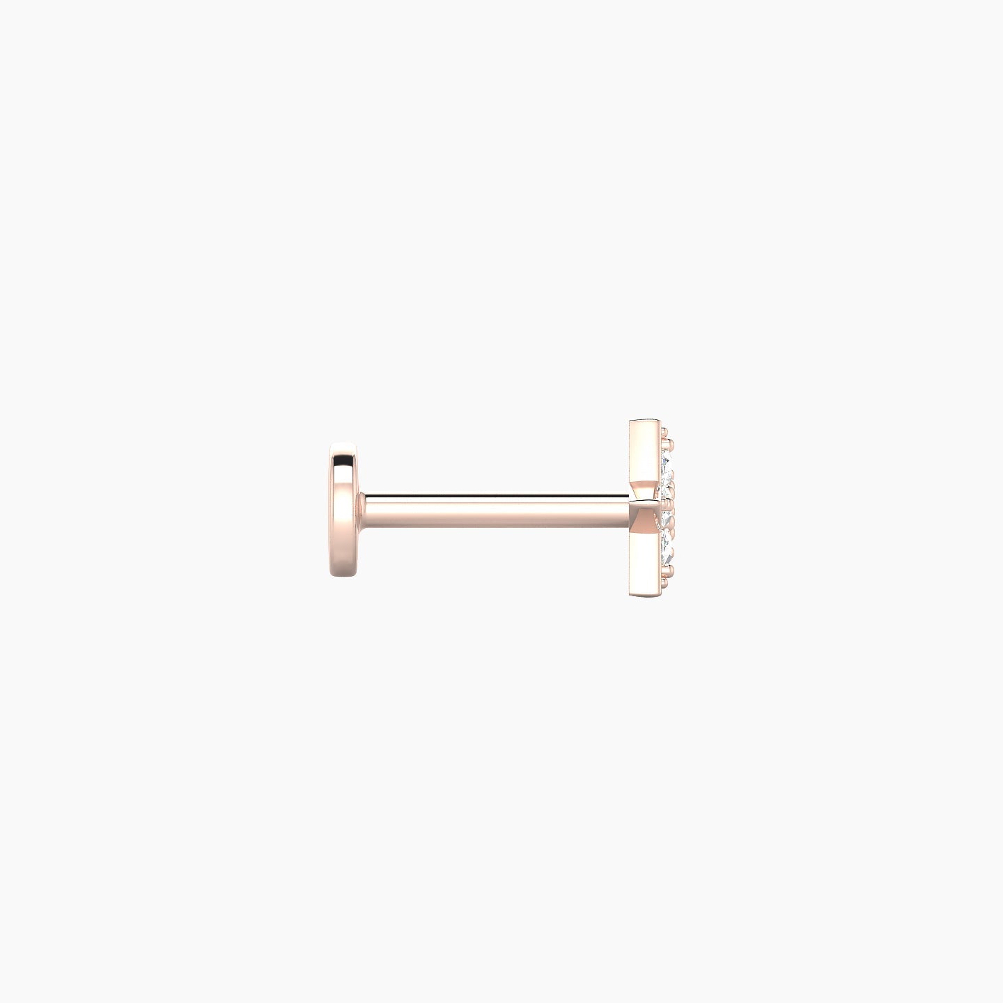 Asteria | 18k Rose Gold 5 mm 6.5 mm Star Diamond Nostril Piercing