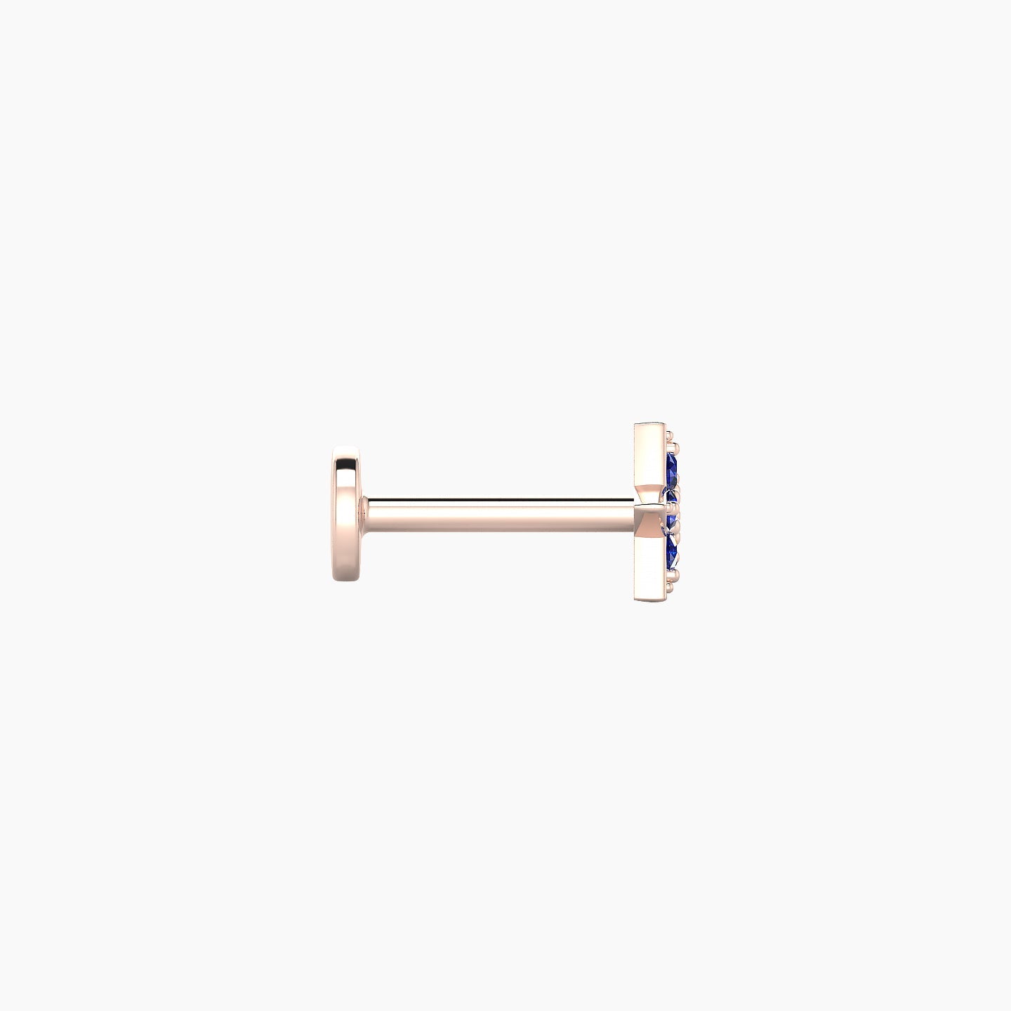 Asteria | 18k Rose Gold 6.5 mm 5 mm Star Sapphire Nostril Piercing