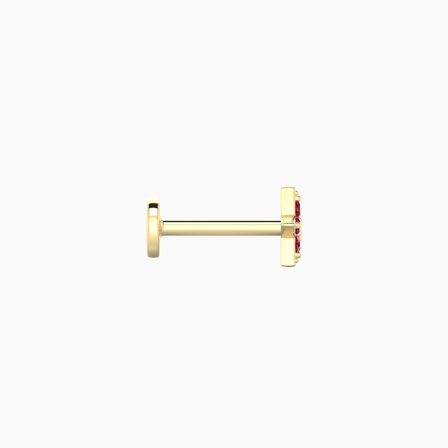 Asteria | 18k Yellow Gold 6.5 mm 5 mm Star Ruby Nostril Piercing