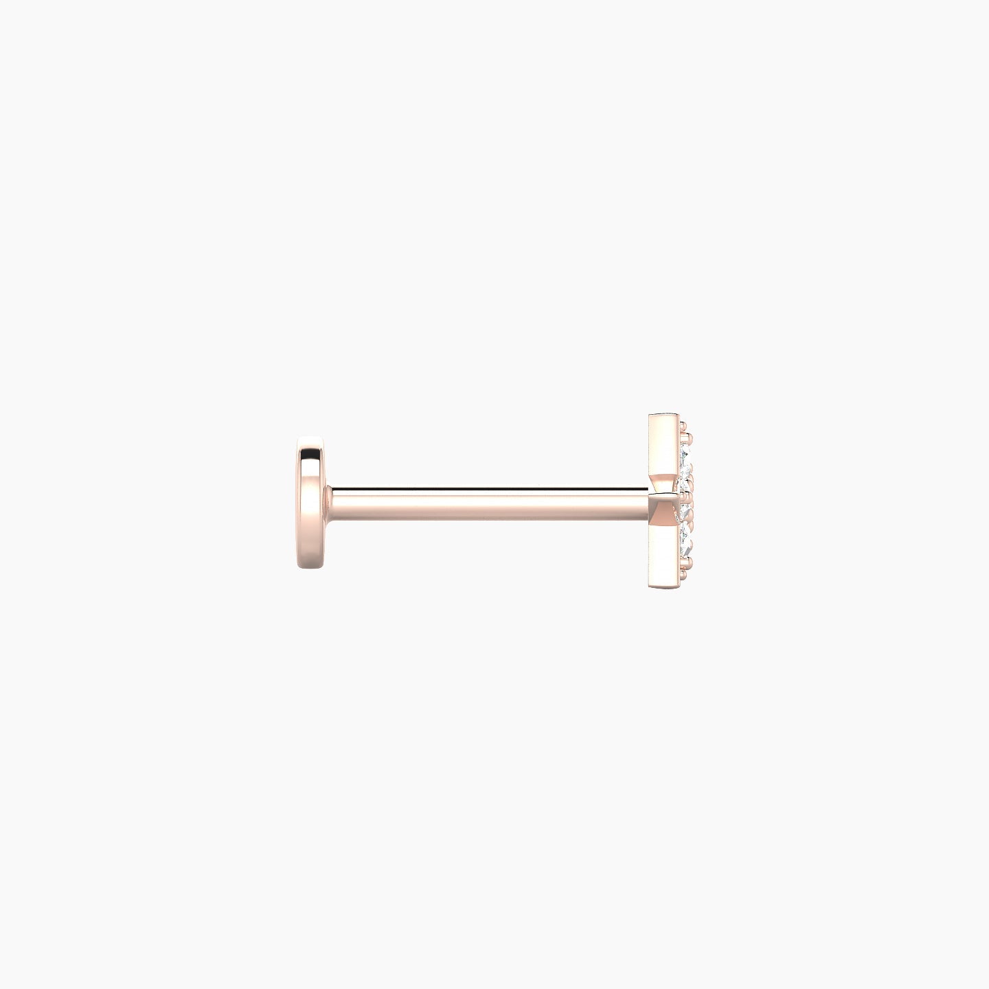 Asteria | 18k Rose Gold 5 mm 8 mm Star Diamond Nostril Piercing