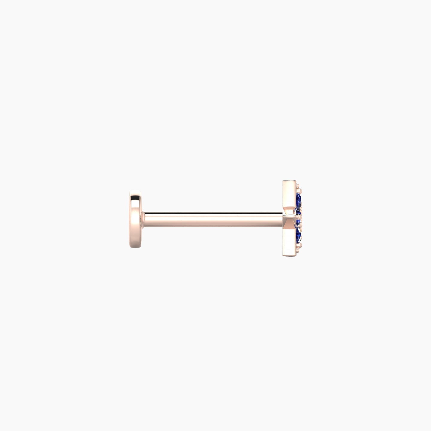 Asteria | 18k Rose Gold 8 mm 5 mm Star Sapphire Nostril Piercing