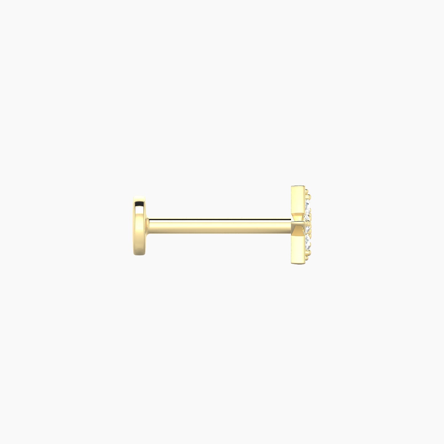 Asteria | 18k Yellow Gold 5 mm 8 mm Star Diamond Nostril Piercing