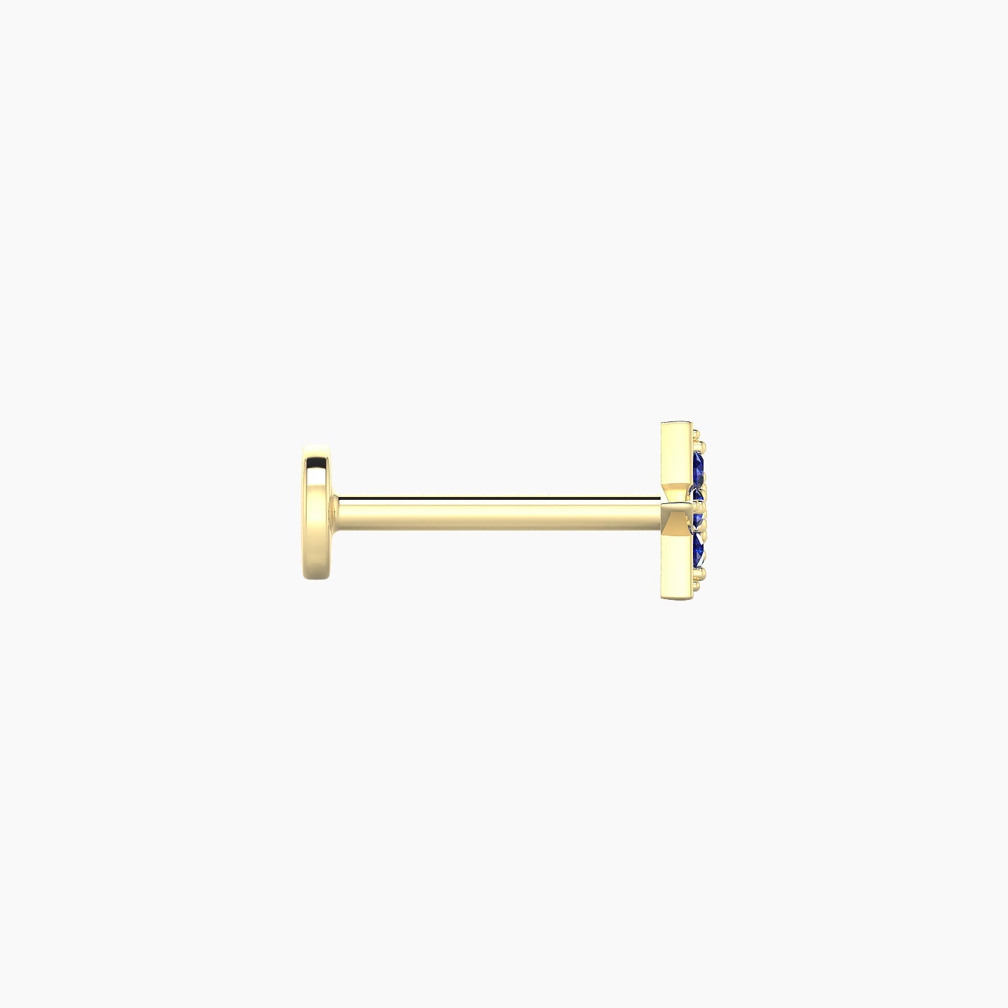 Asteria | 18k Yellow Gold 8 mm 5 mm Star Sapphire Nostril Piercing