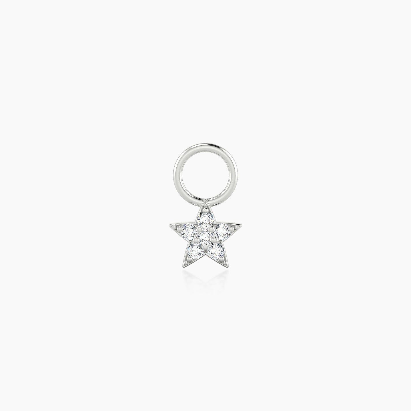 Asteria | 18k White Gold 5 mm Star Diamond Charm