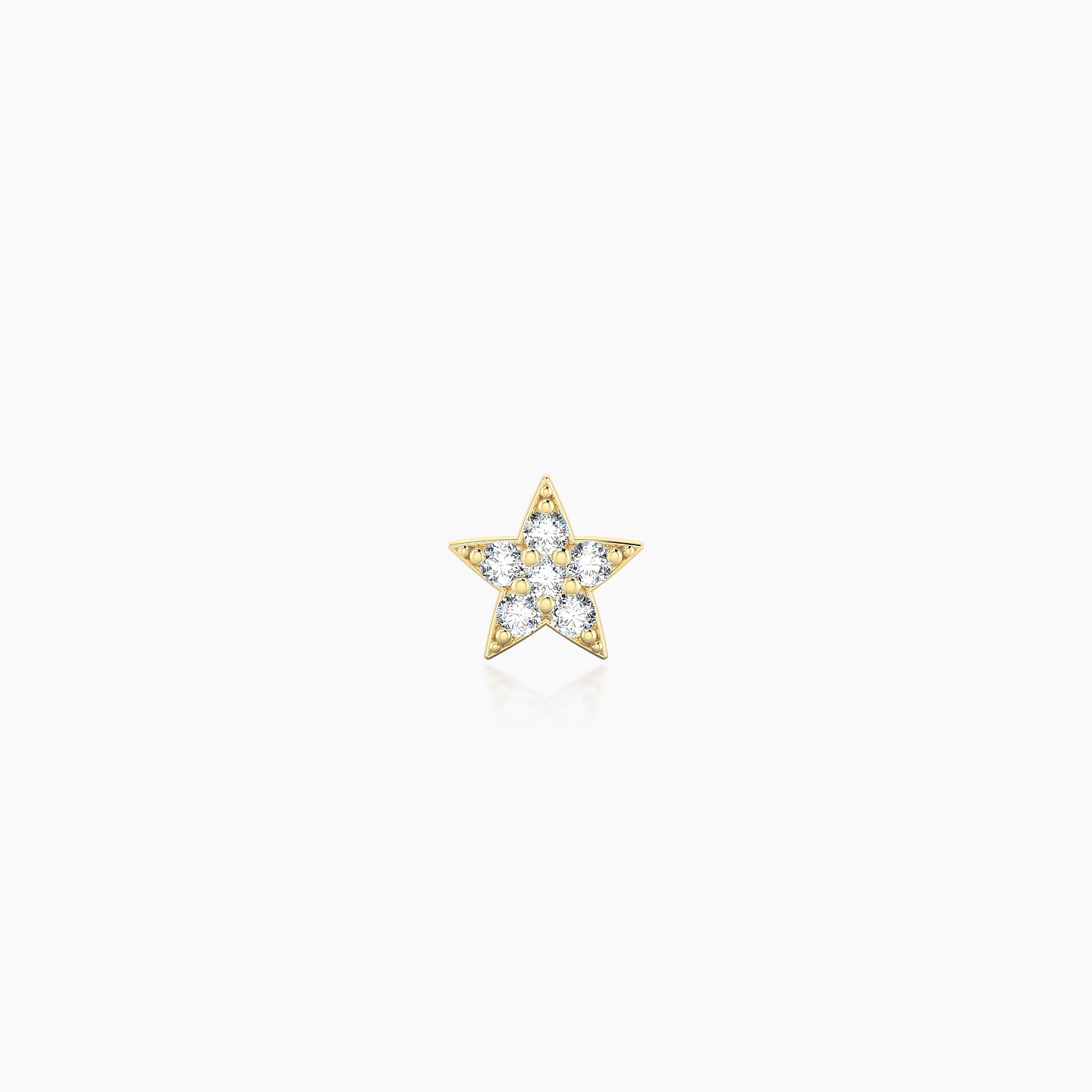 Asteria | 18k Yellow Gold 5 mm Star Diamond Earring
