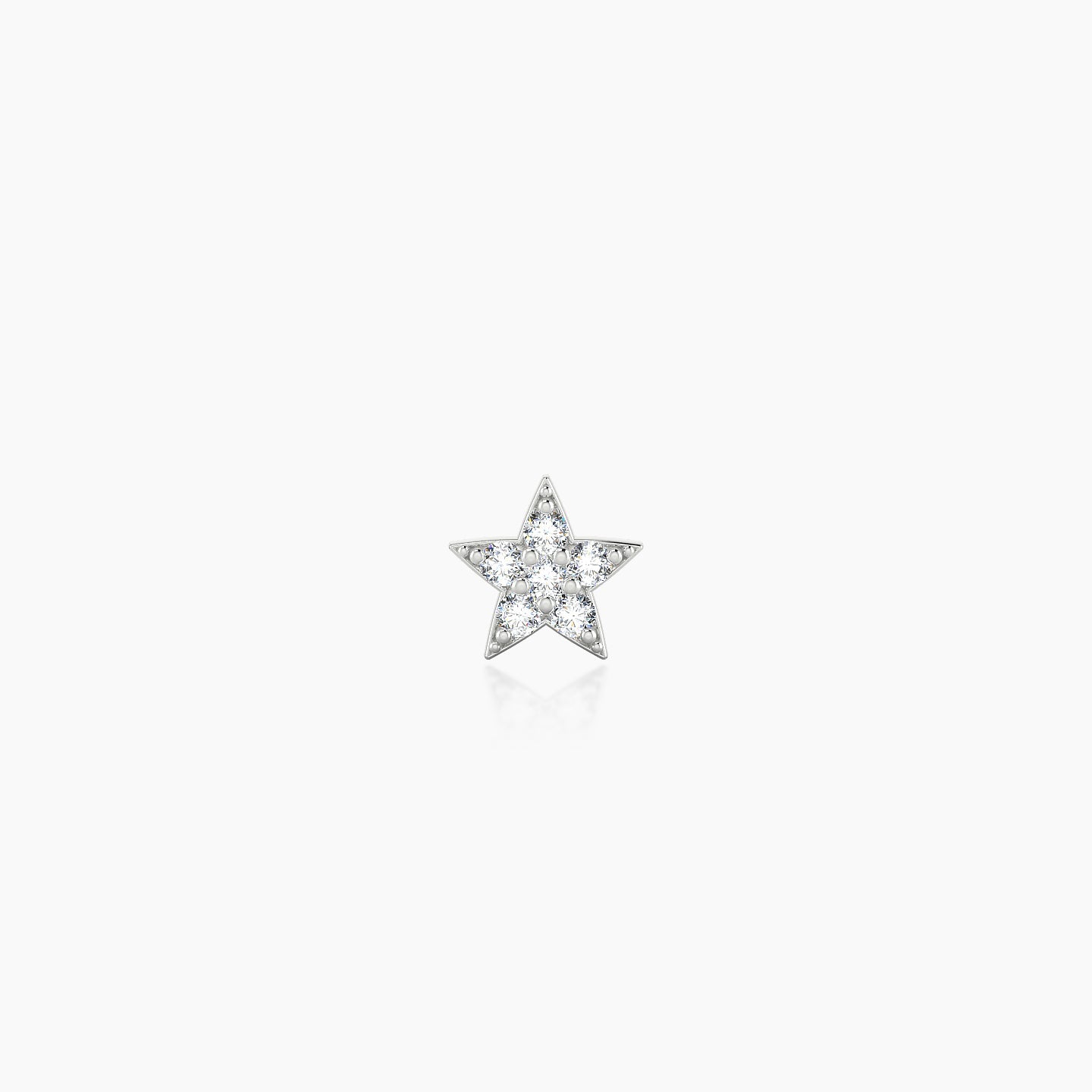 Asteria | 18k White Gold 5 mm Star Diamond Piercing