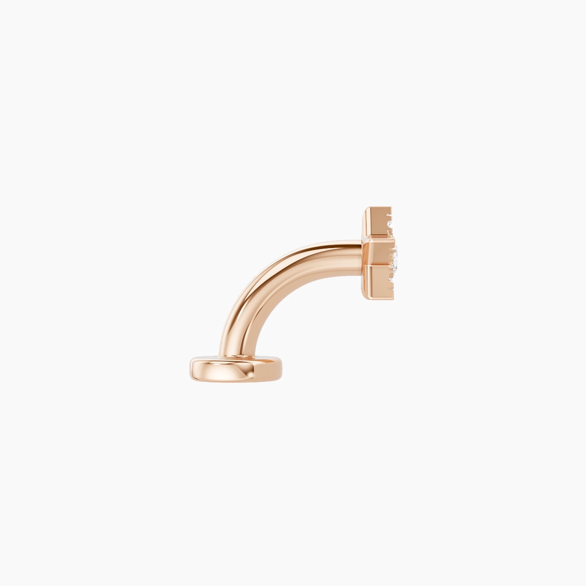 Asteria | 18k Rose Gold 4.5 mm 6 mm Star Diamond Floating Navel Piercing