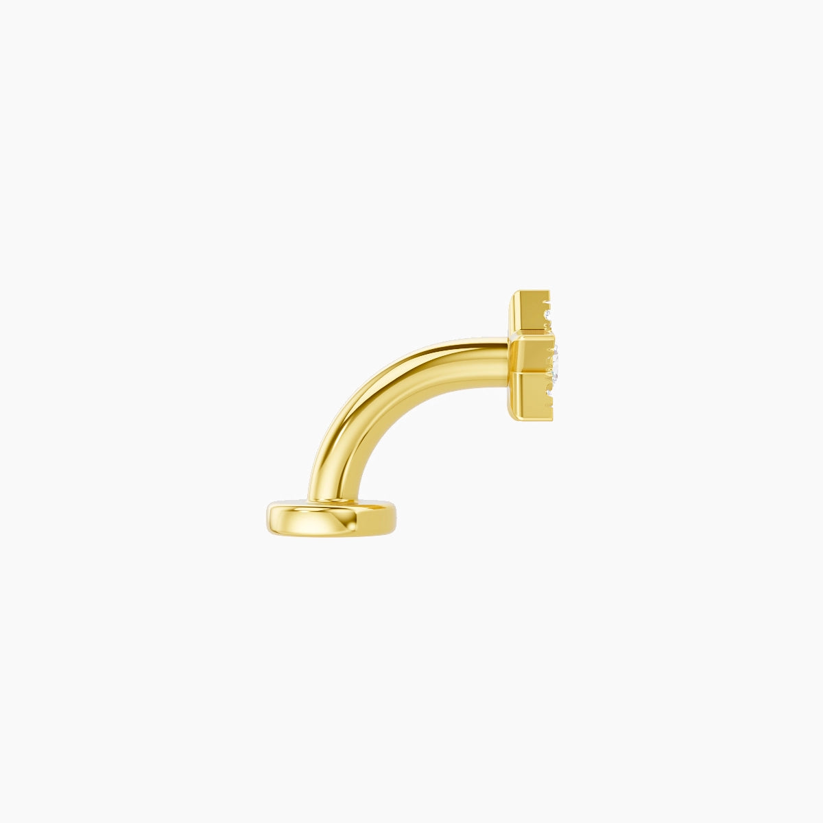 Asteria | 18k Yellow Gold 4.5 mm 6 mm Star Diamond Floating Navel Piercing