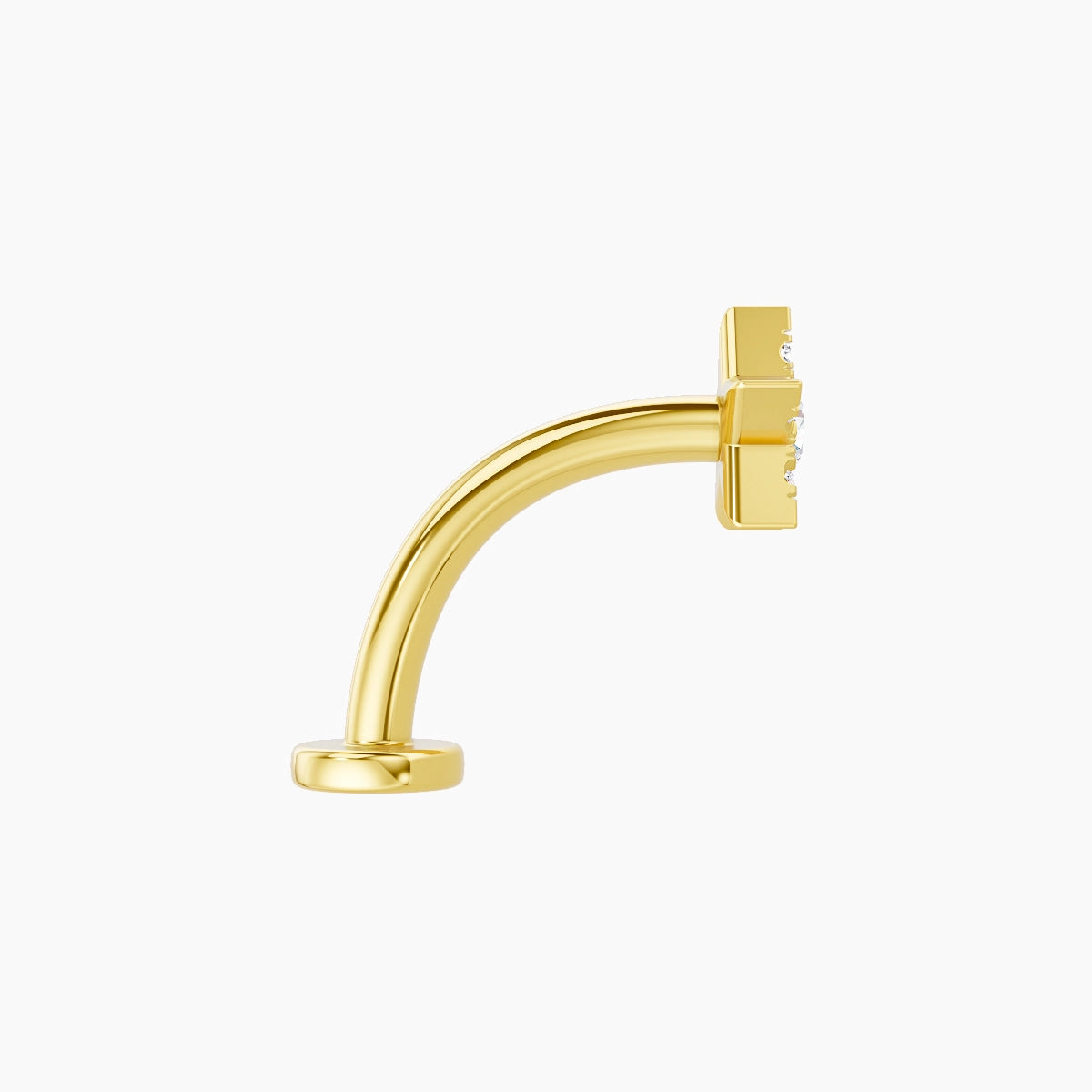 Asteria | 18k Yellow Gold 5.6 mm 10 mm Star Diamond Floating Navel Piercing