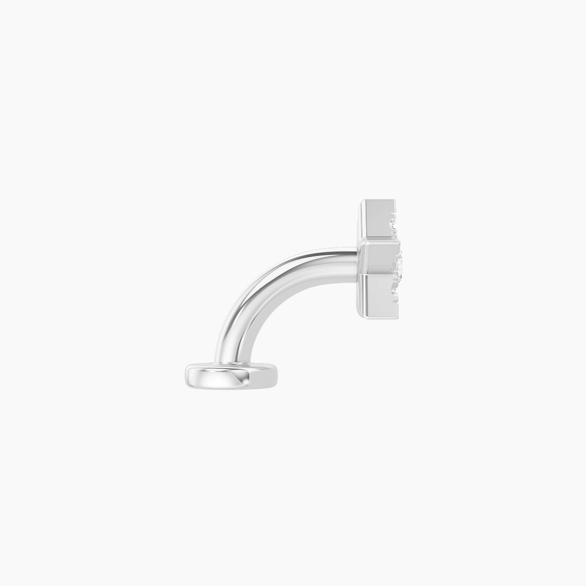 Asteria | 18k White Gold 5.6 mm 6 mm Star Diamond Floating Navel Piercing