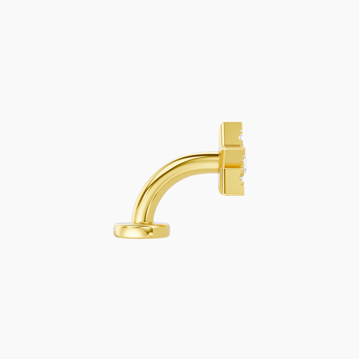 Asteria | 18k Yellow Gold 5.6 mm 6 mm Star Diamond Floating Navel Piercing