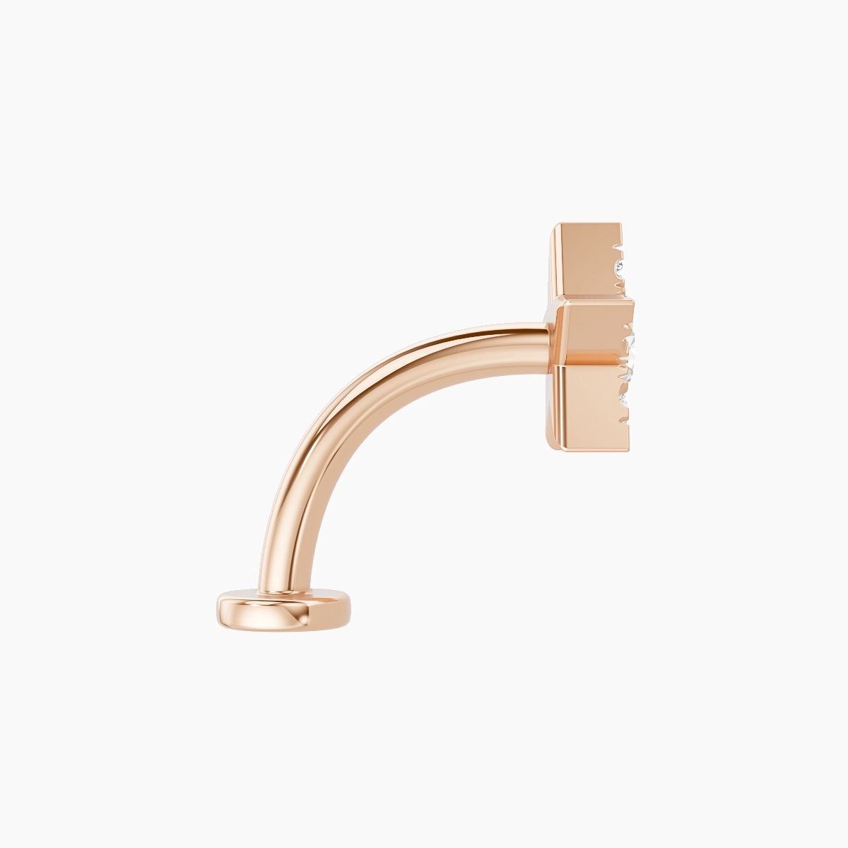 Asteria | 18k Rose Gold 7.4 mm 10 mm Star Diamond Floating Navel Piercing
