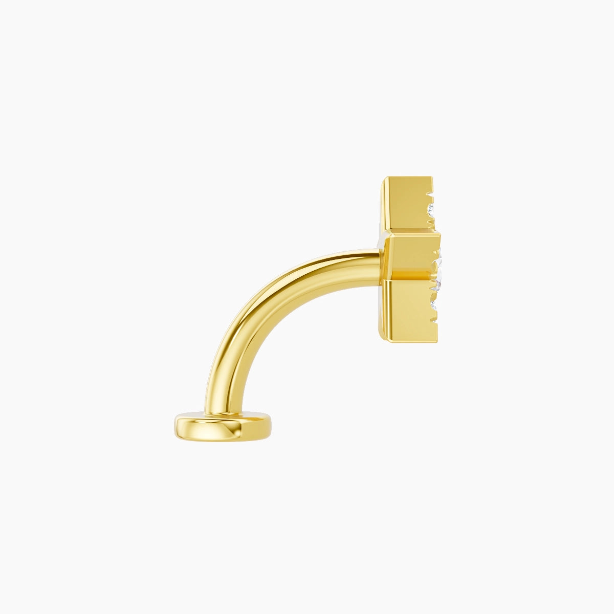 Asteria | 18k Yellow Gold 7.4 mm 8 mm Star Diamond Floating Navel Piercing