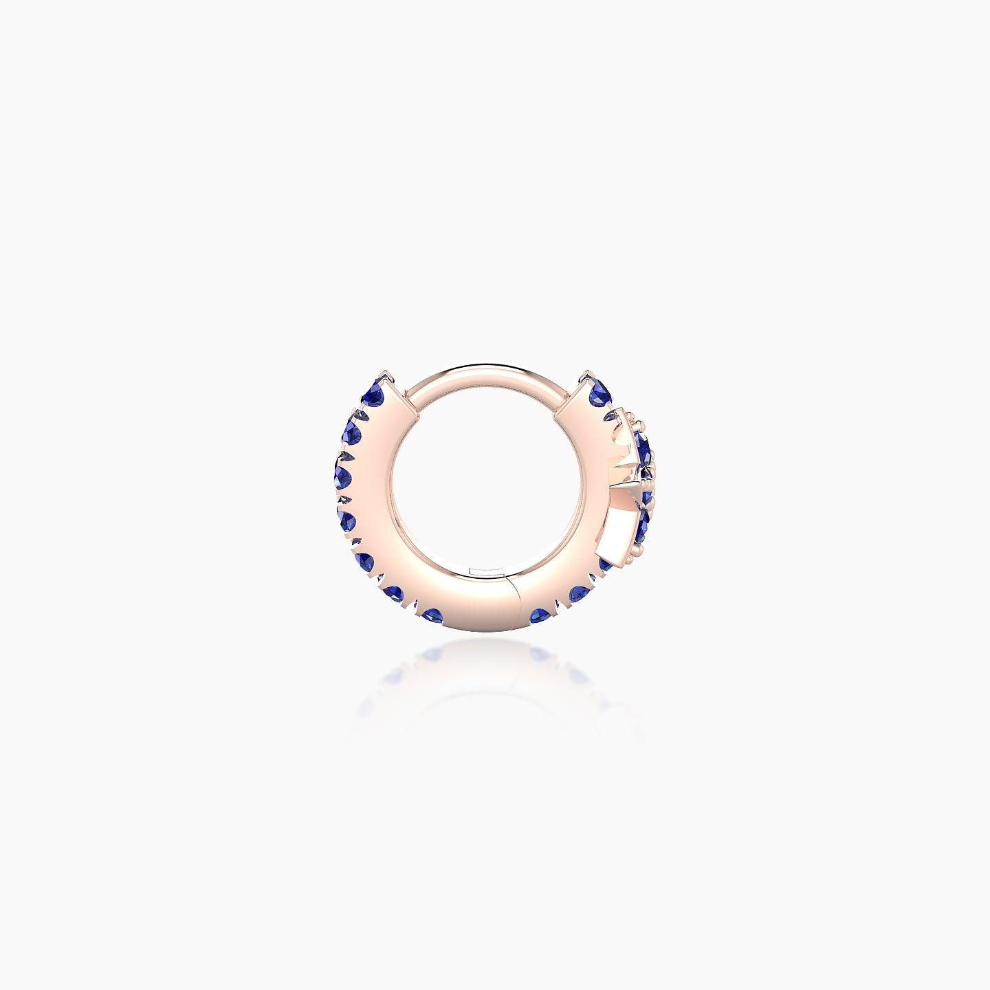 Asteria | 18k Rose Gold 5 mm Star Sapphire Hoop Piercing