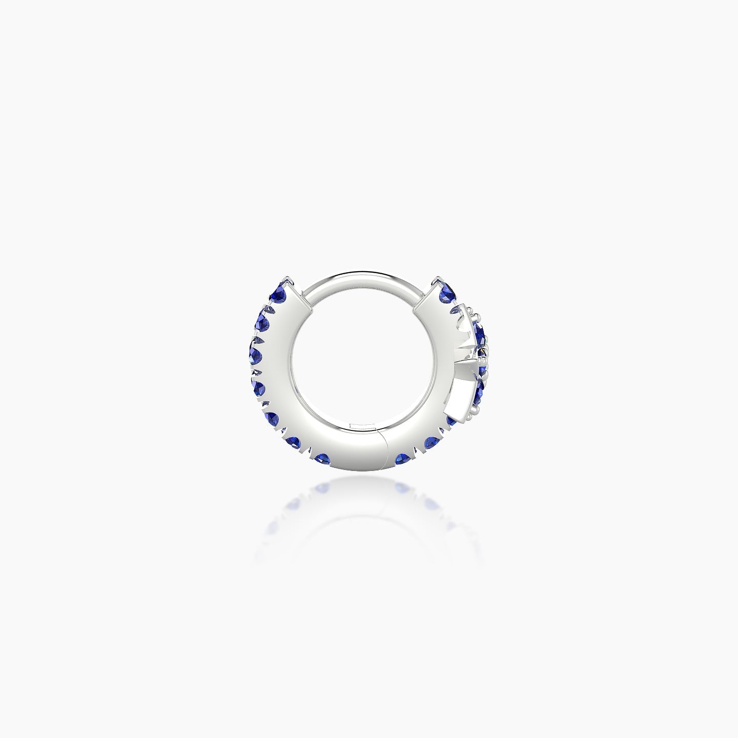 Asteria | 18k White Gold 5 mm Star Sapphire Hoop Piercing