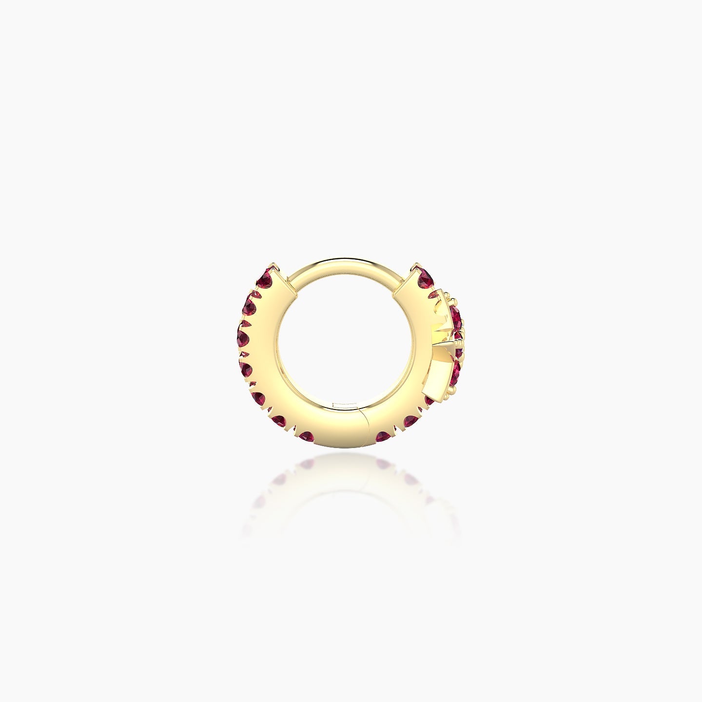 Asteria | 18k Yellow Gold 5 mm Star Ruby Hoop Piercing