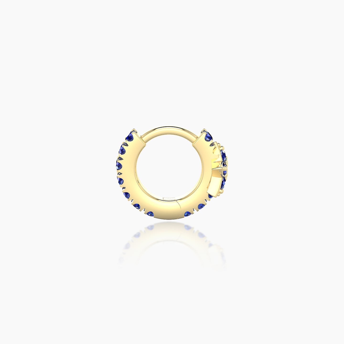 Asteria | 18k Yellow Gold 5 mm Star Sapphire Hoop Piercing