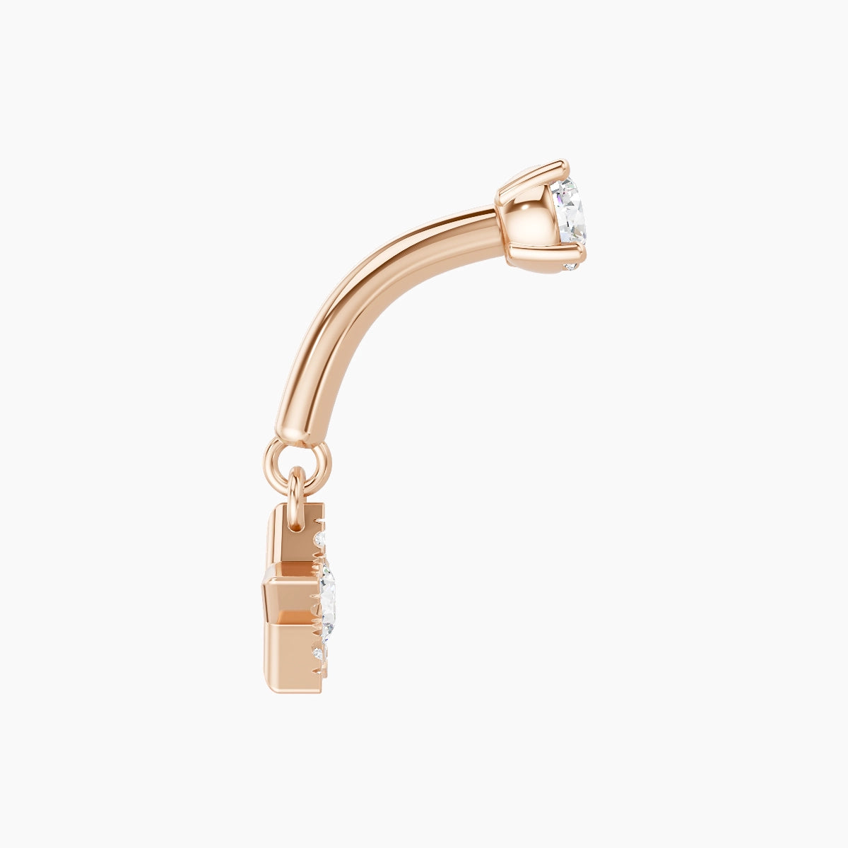 Asteria | 18k Rose Gold 6 mm Star Diamond Rook Piercing