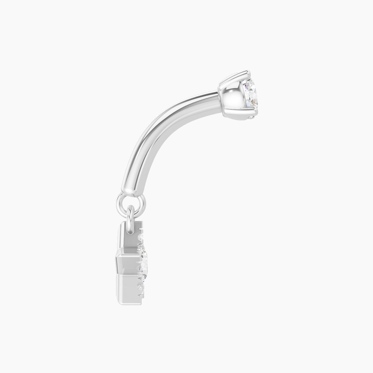 Asteria | 18k White Gold 6 mm Star Diamond Rook Piercing