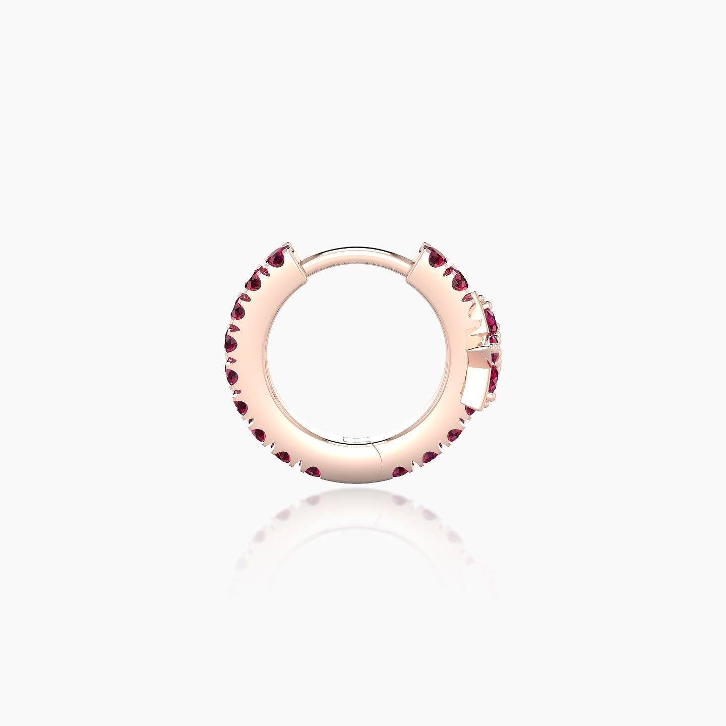 Asteria | 18k Rose Gold 6.5 mm Star Ruby Hoop Piercing