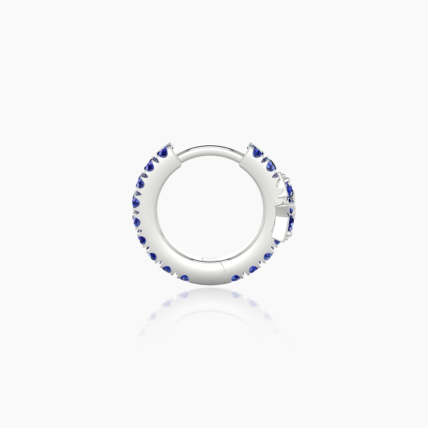 Asteria | 18k White Gold 6.5 mm Star Sapphire Hoop Piercing