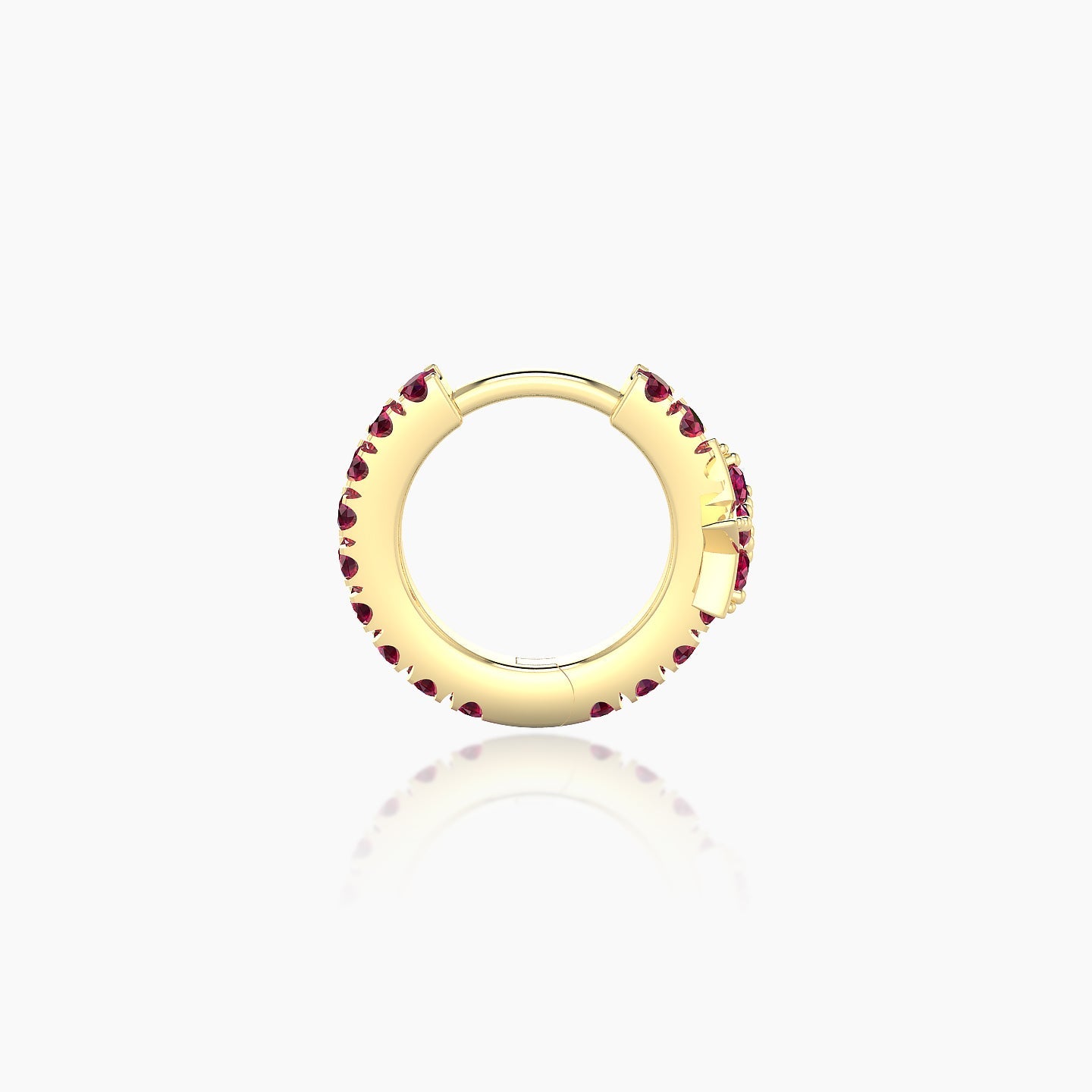 Asteria | 18k Yellow Gold 6.5 mm Star Ruby Hoop Piercing