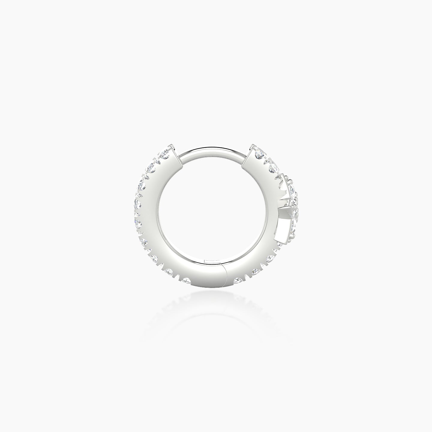 Asteria | 18k White Gold 6.5 mm Star Diamond Nose Ring Piercing