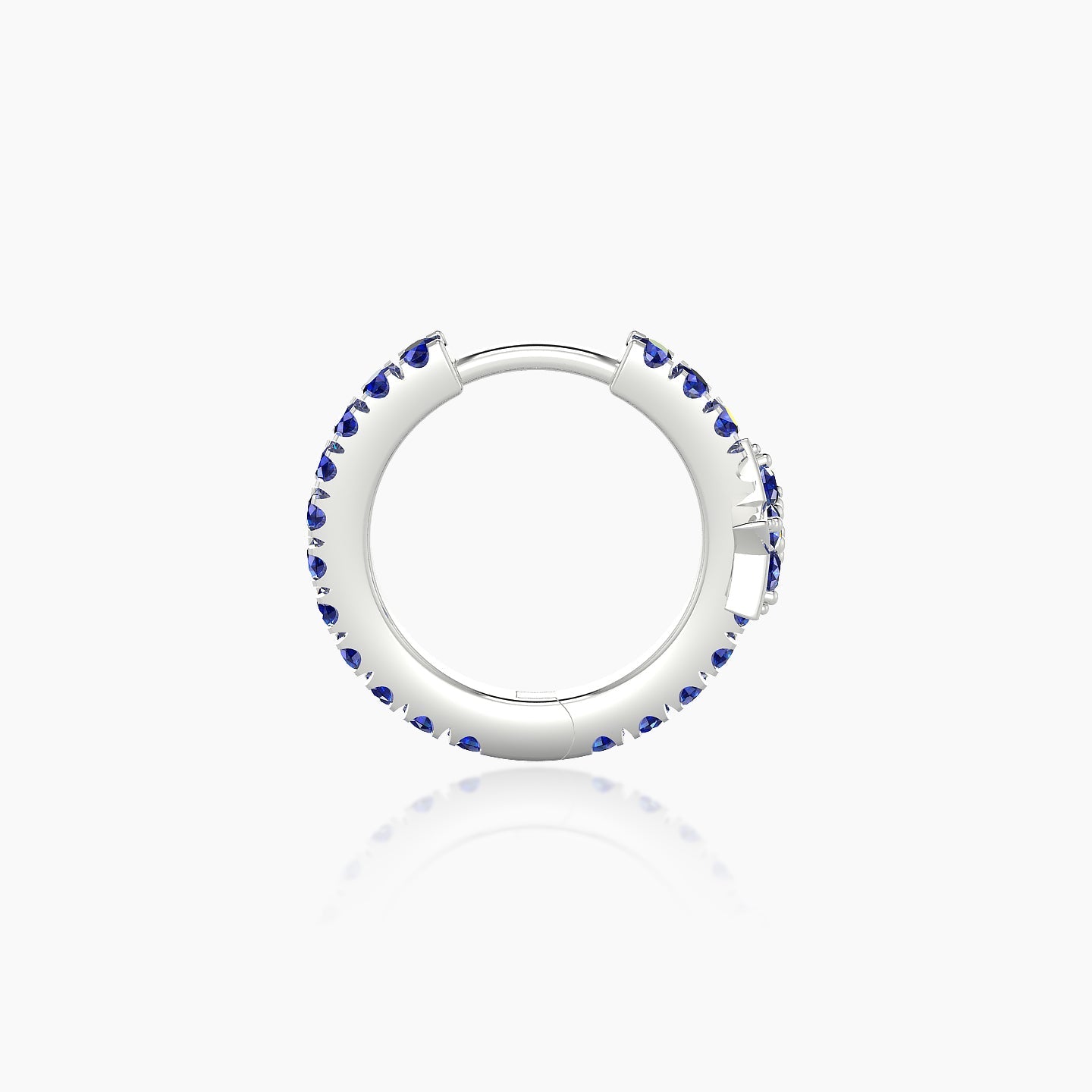 Asteria | 18k White Gold 8 mm Star Sapphire Hoop Piercing