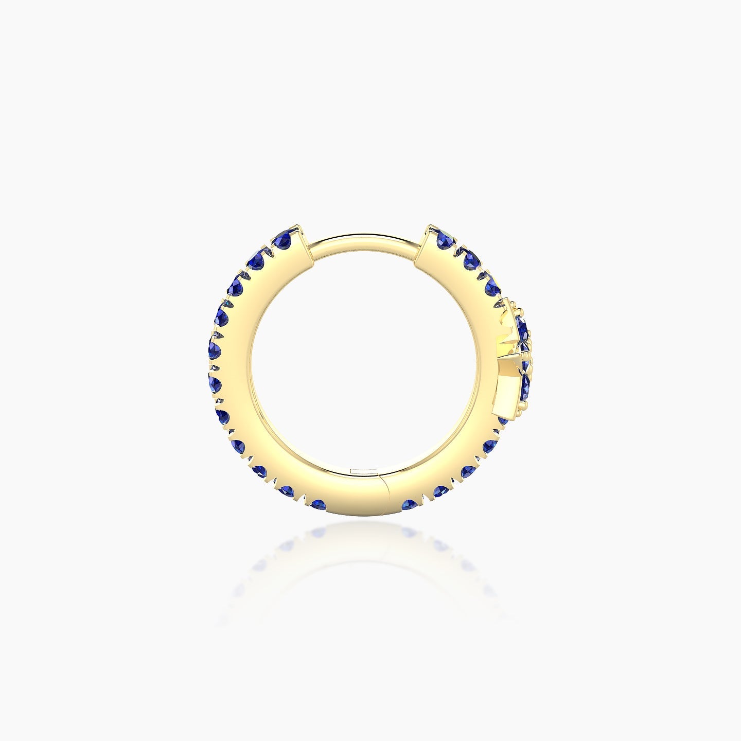 Asteria | 18k Yellow Gold 8 mm Star Sapphire Hoop Piercing