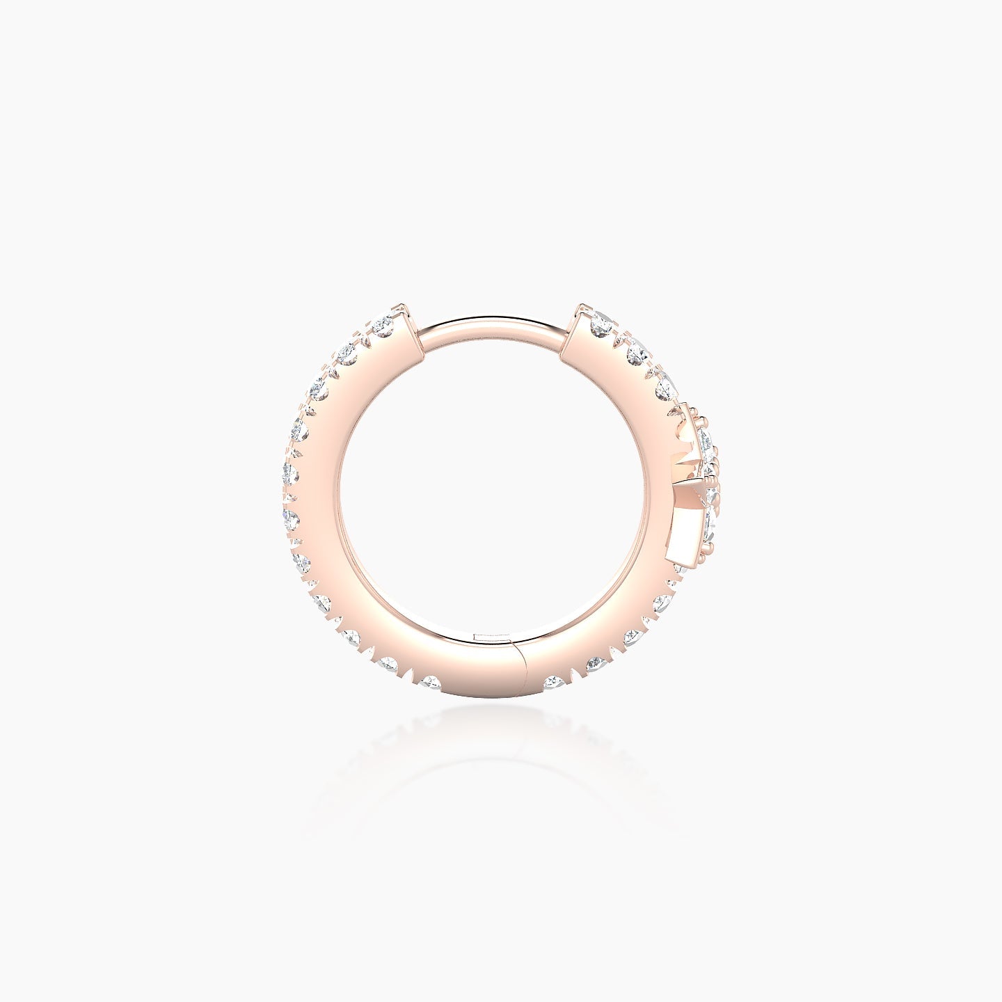 Asteria | 18k Rose Gold 8 mm Star Diamond Nose Ring Piercing