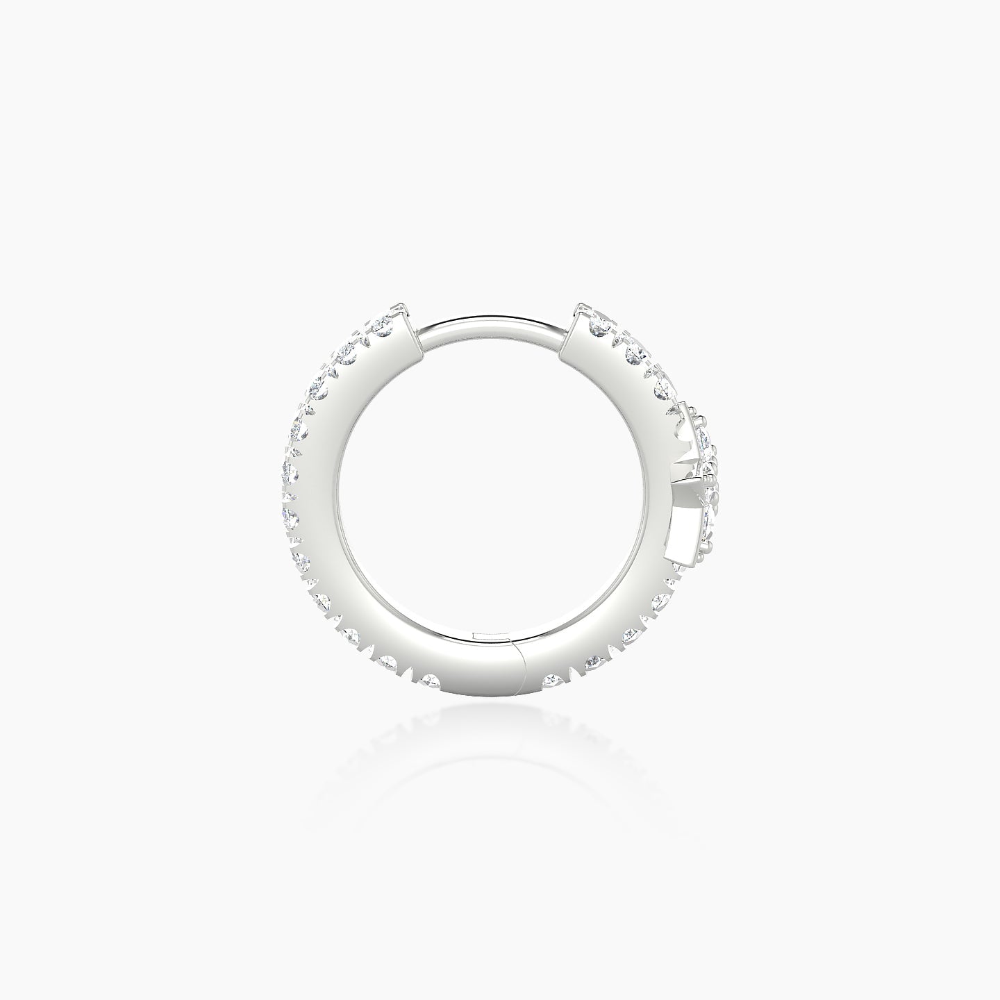 Asteria | 18k White Gold 8 mm Star Diamond Nose Ring Piercing