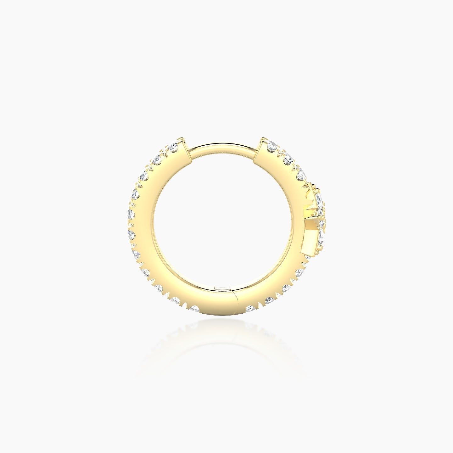 Asteria | 18k Yellow Gold 8 mm Star Diamond Nose Ring Piercing