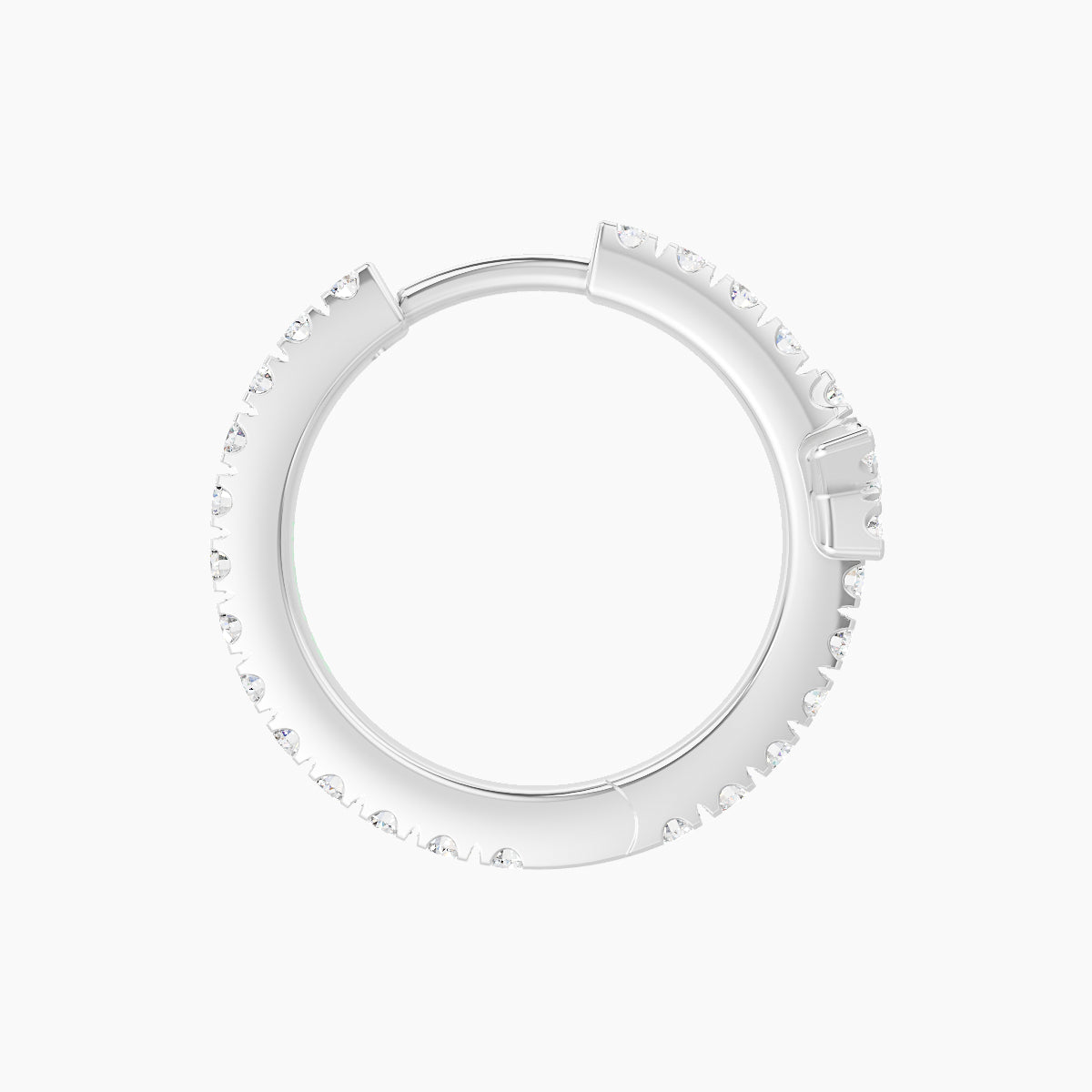Asteria | 18k White Gold 9.5 mm Star Diamond Hoop Piercing