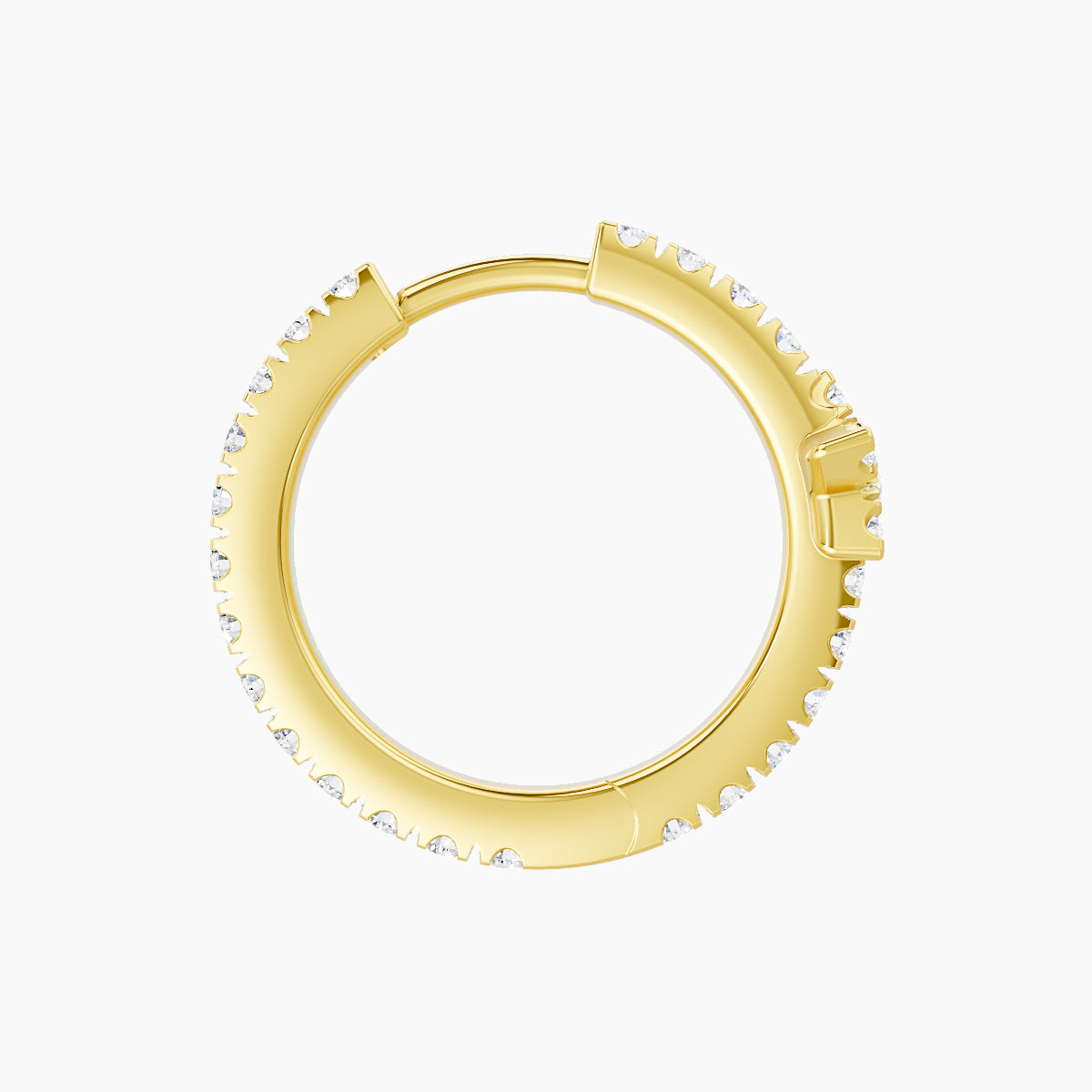 Asteria | 18k Yellow Gold 9.5 mm Star Diamond Hoop Piercing