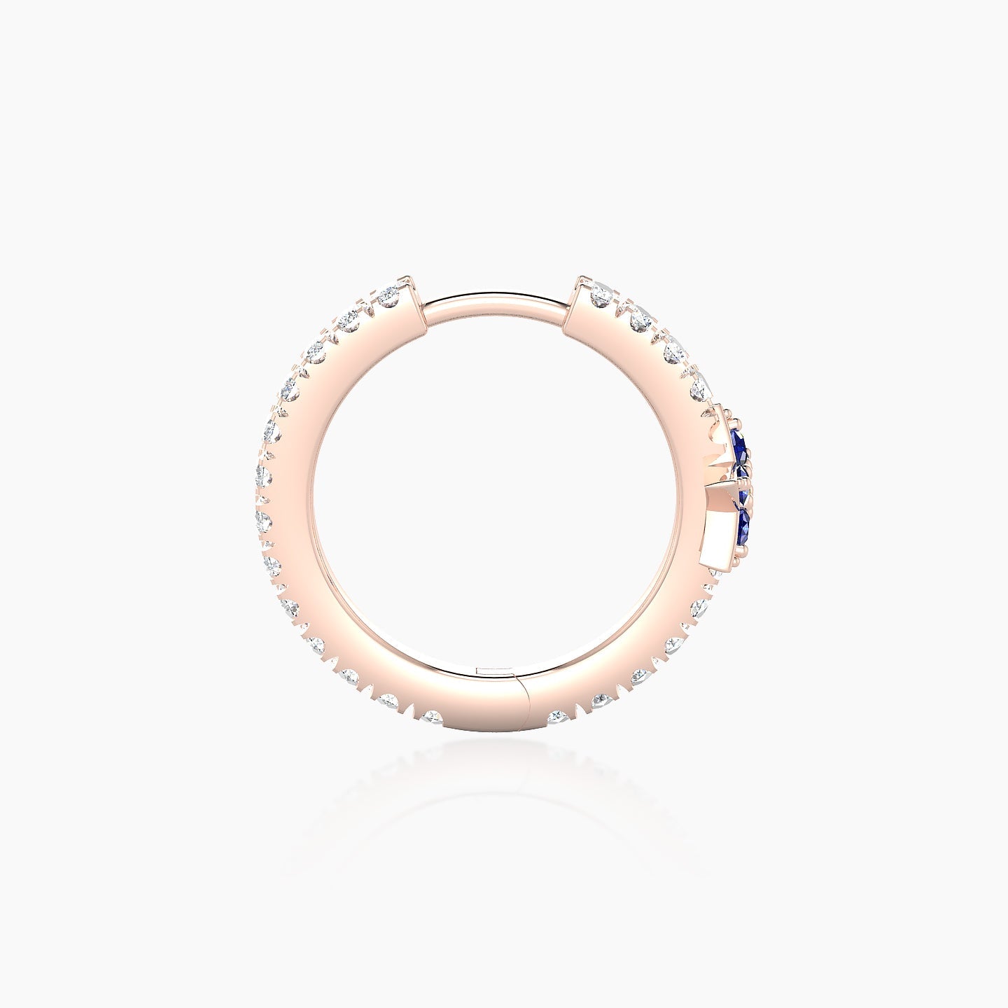 Asteria | 18k Rose Gold 9.5 mm Star Sapphire & Diamond Hoop Piercing