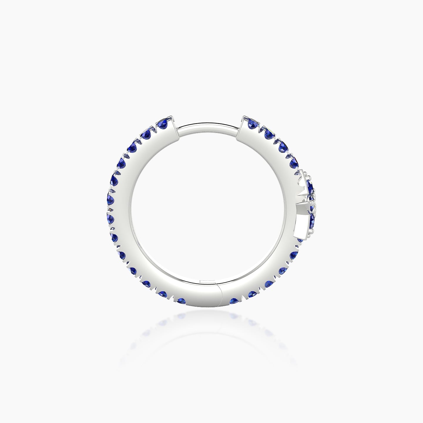 Asteria | 18k White Gold 9.5 mm Star Sapphire Hoop Piercing