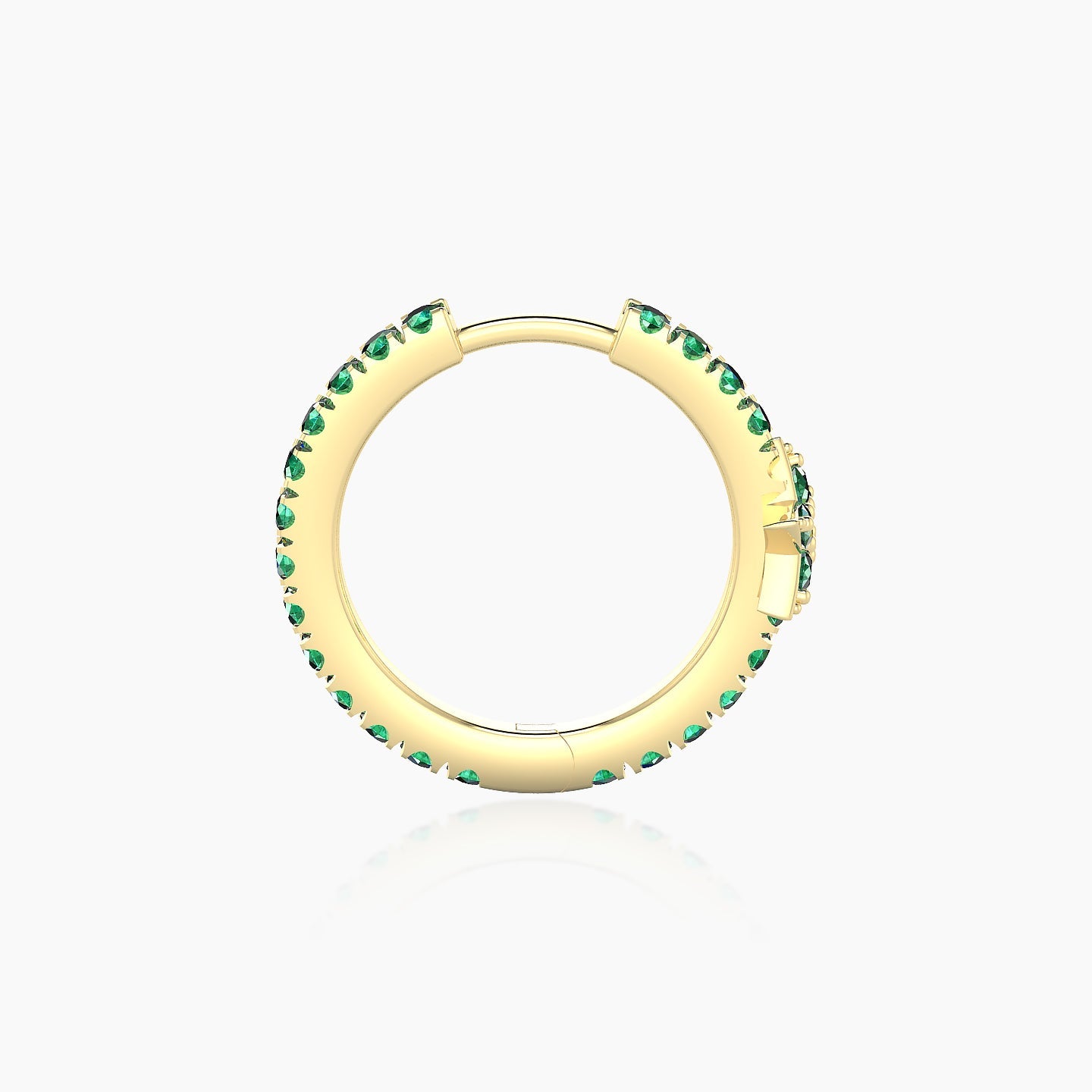 Asteria | 18k Yellow Gold 9.5 mm Star Emerald Hoop Piercing