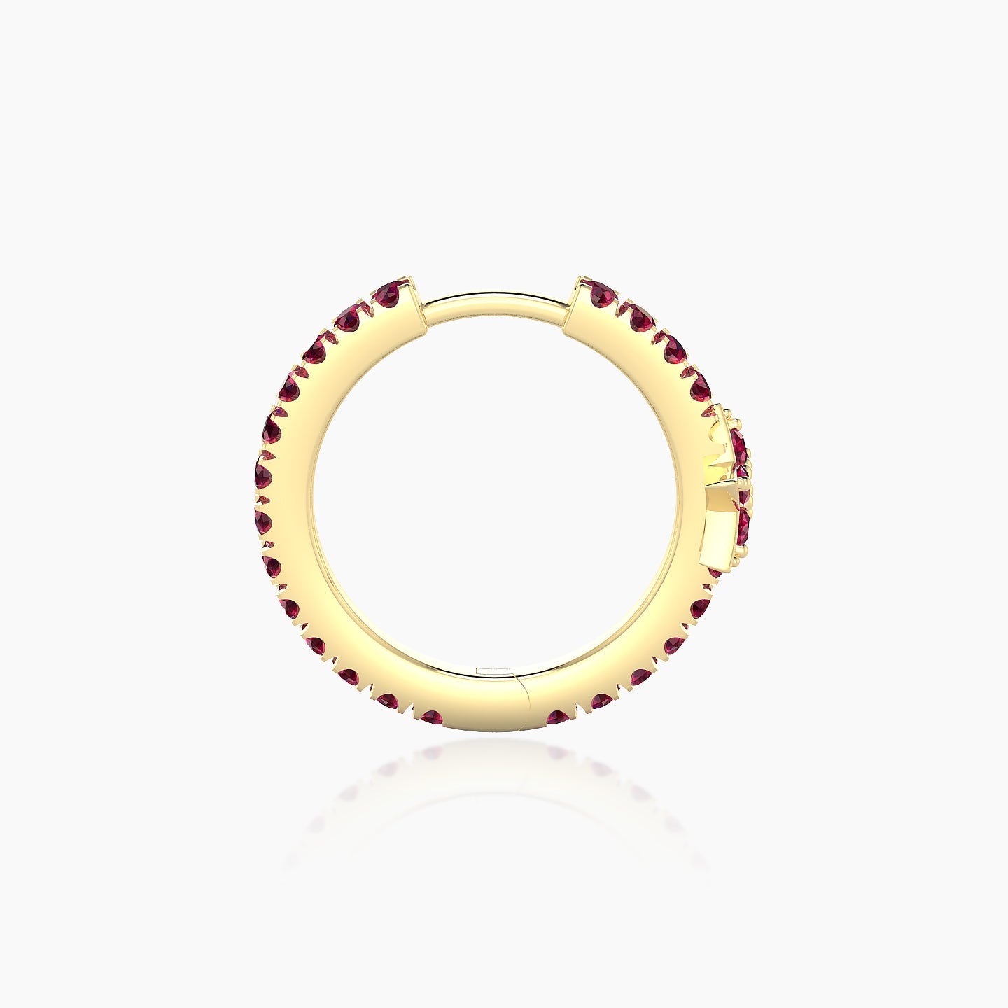 Asteria | 18k Yellow Gold 9.5 mm Star Ruby Hoop Piercing