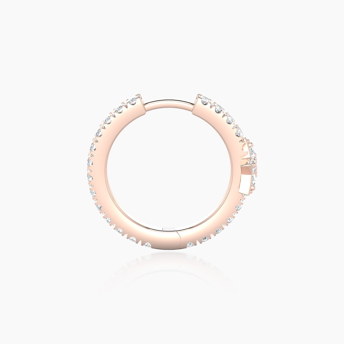 Asteria | 18k Rose Gold 9.5 mm Star Diamond Nose Ring Piercing