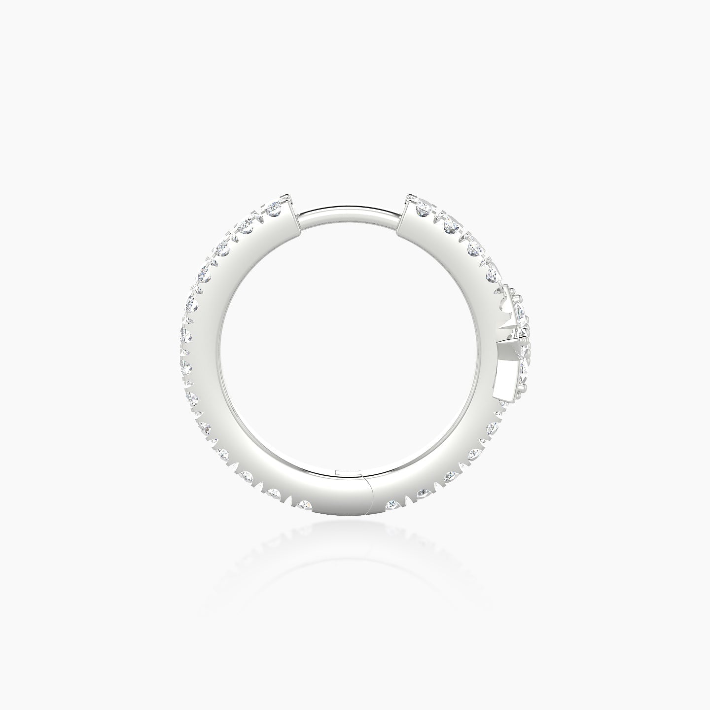 Asteria | 18k White Gold 9.5 mm Star Diamond Nose Ring Piercing