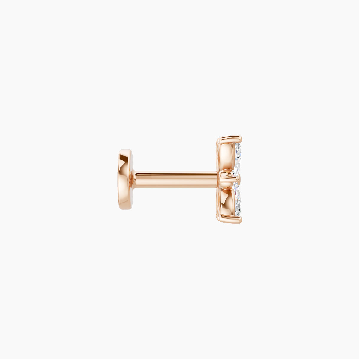 Aurore | 18k Rose Gold 5.5 mm 5 mm Flower Diamond Piercing