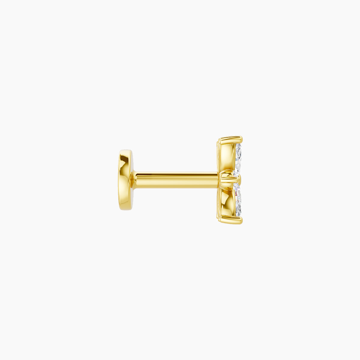 Aurore | 18k Yellow Gold 5.5 mm 5 mm Flower Diamond Piercing