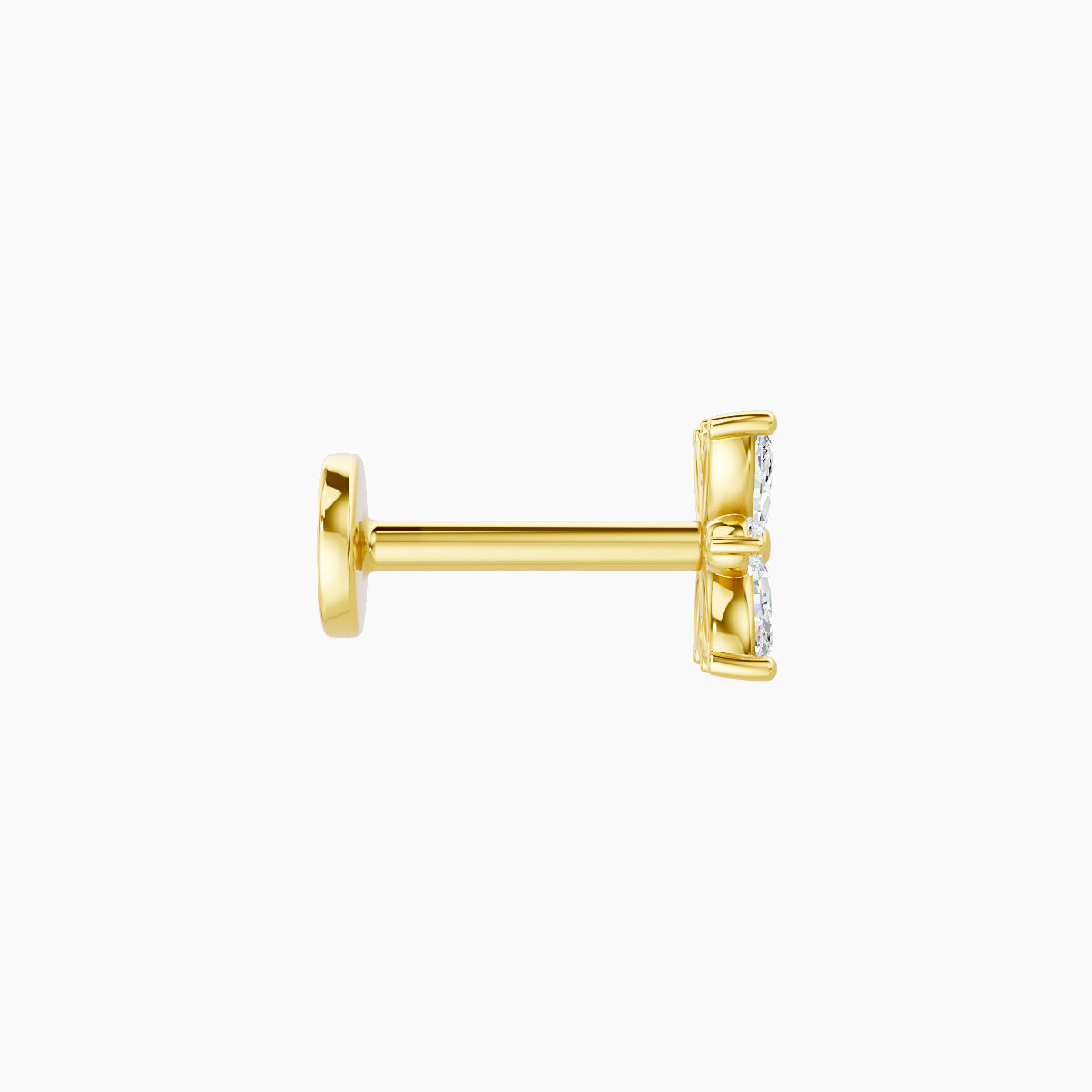 Aurore | 18k Yellow Gold 5.5 mm 6.5 mm Flower Diamond Piercing