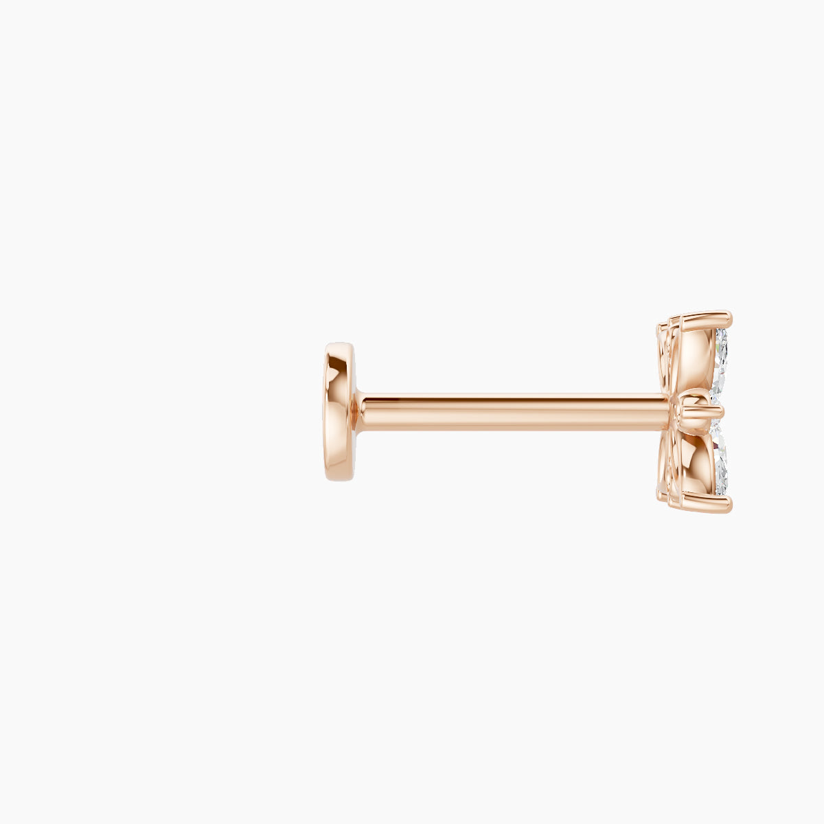 Aurore | 18k Rose Gold 5.5 mm 8 mm Flower Diamond Piercing