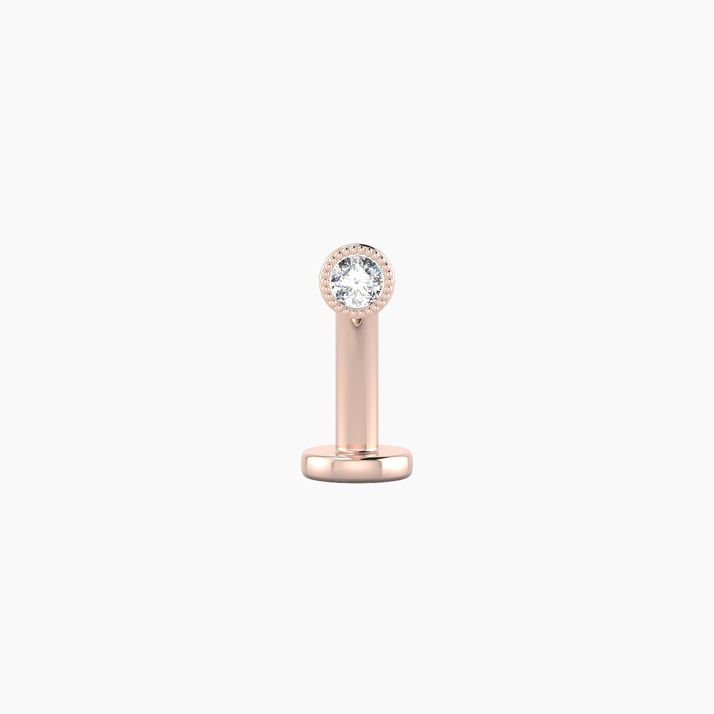 Aya | 18k Rose Gold 3 mm 10 mm Round Diamond Floating Navel Piercing