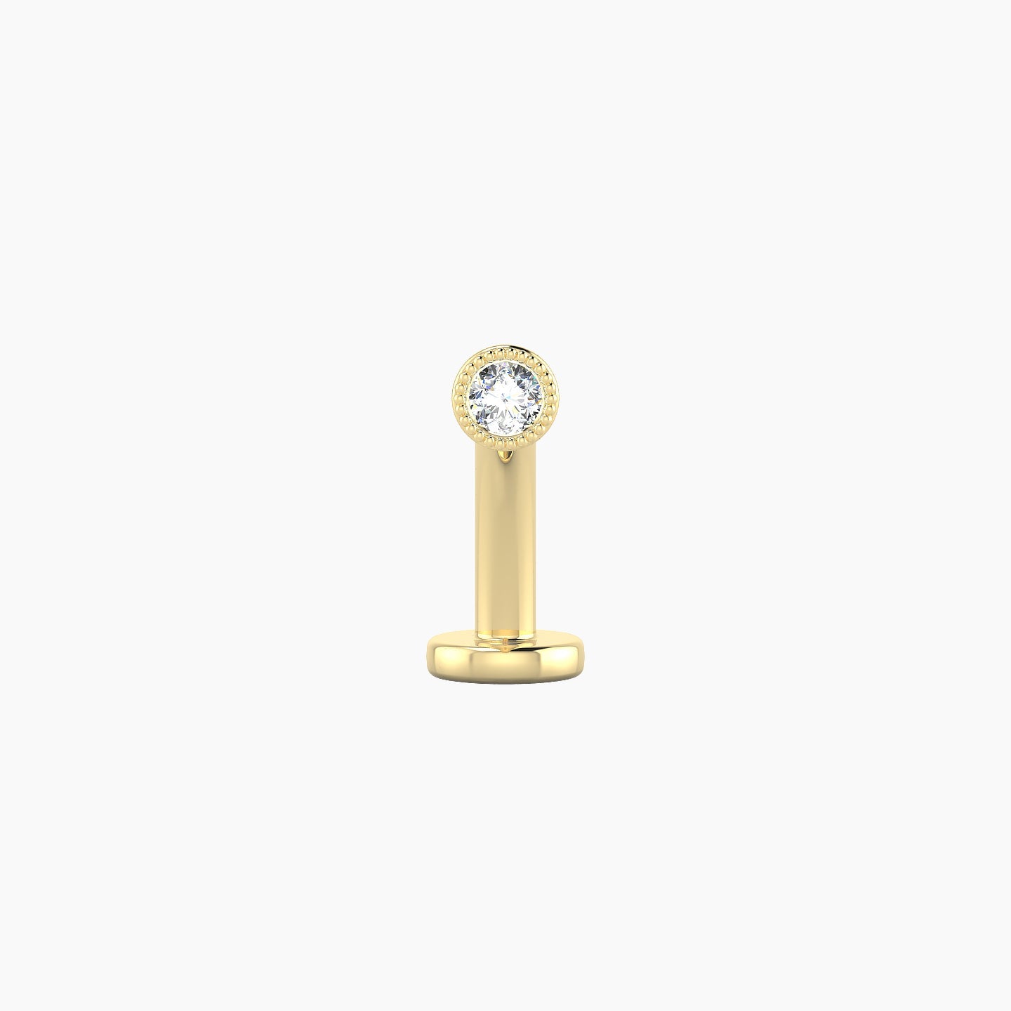 Aya | 18k Yellow Gold 3 mm 10 mm Round Diamond Floating Navel Piercing