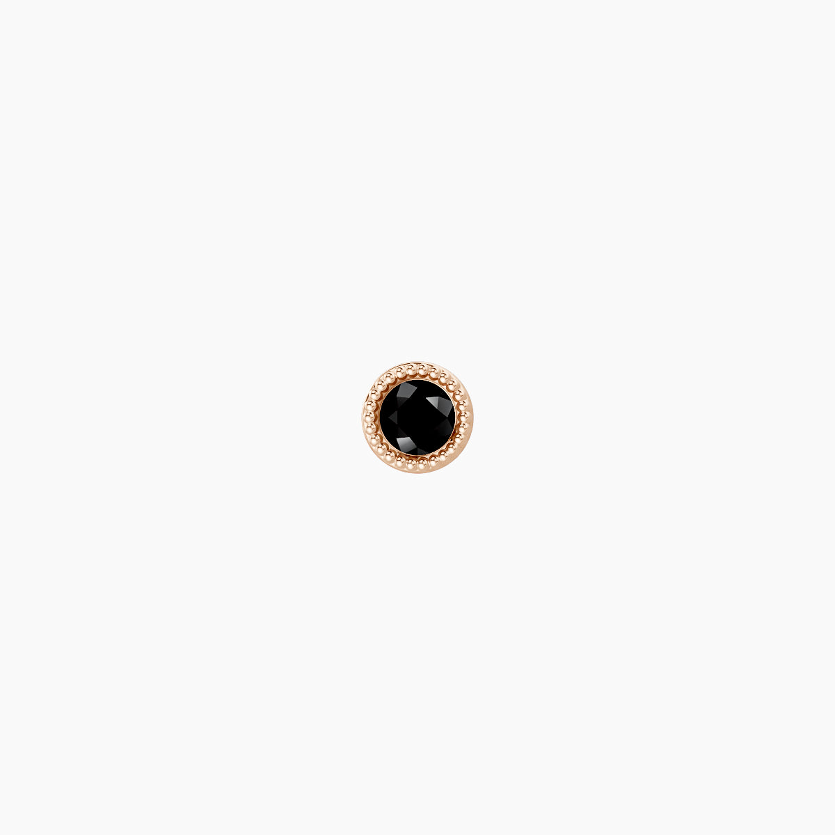 Aya | 18k Rose Gold 5 mm 3 mm Round Black Diamond Nose Piercing