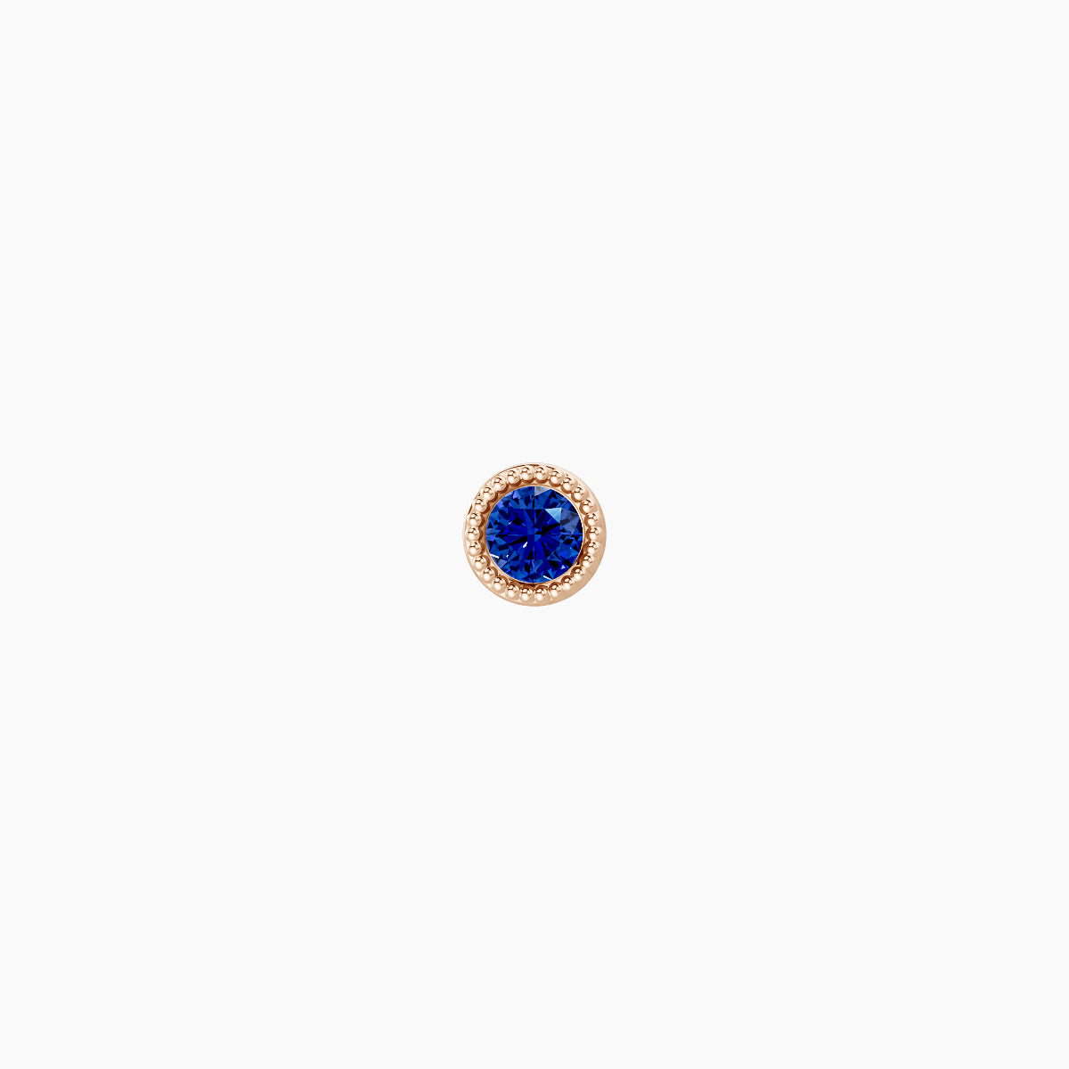 Aya | 18k Rose Gold 5 mm 3 mm Round Sapphire Nose Piercing