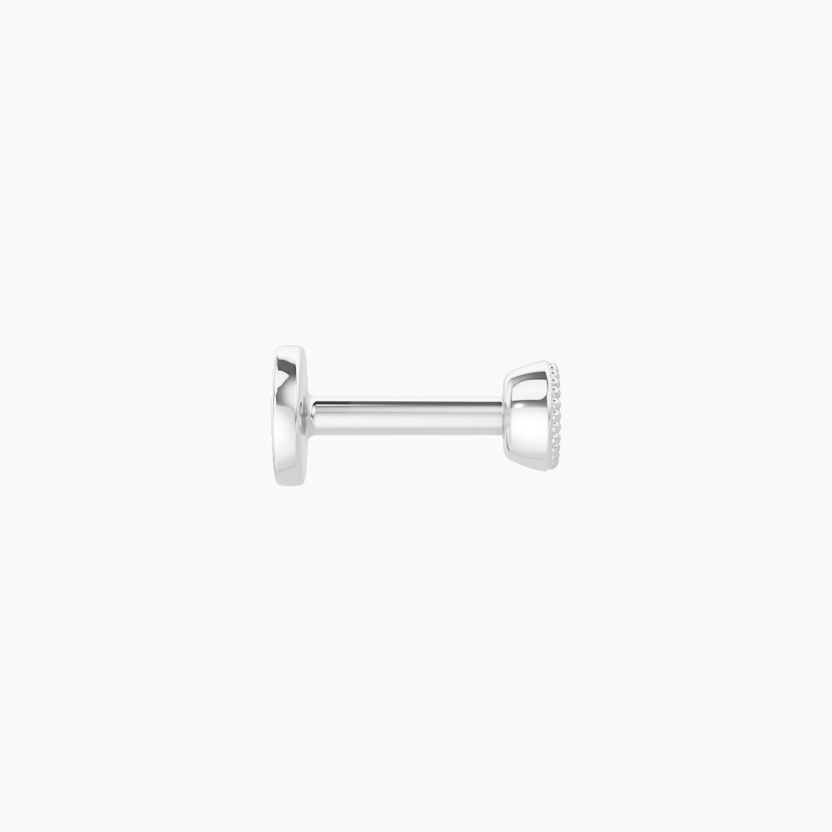 Aya | 18k White Gold 5 mm 3 mm Round Ruby Nose Piercing