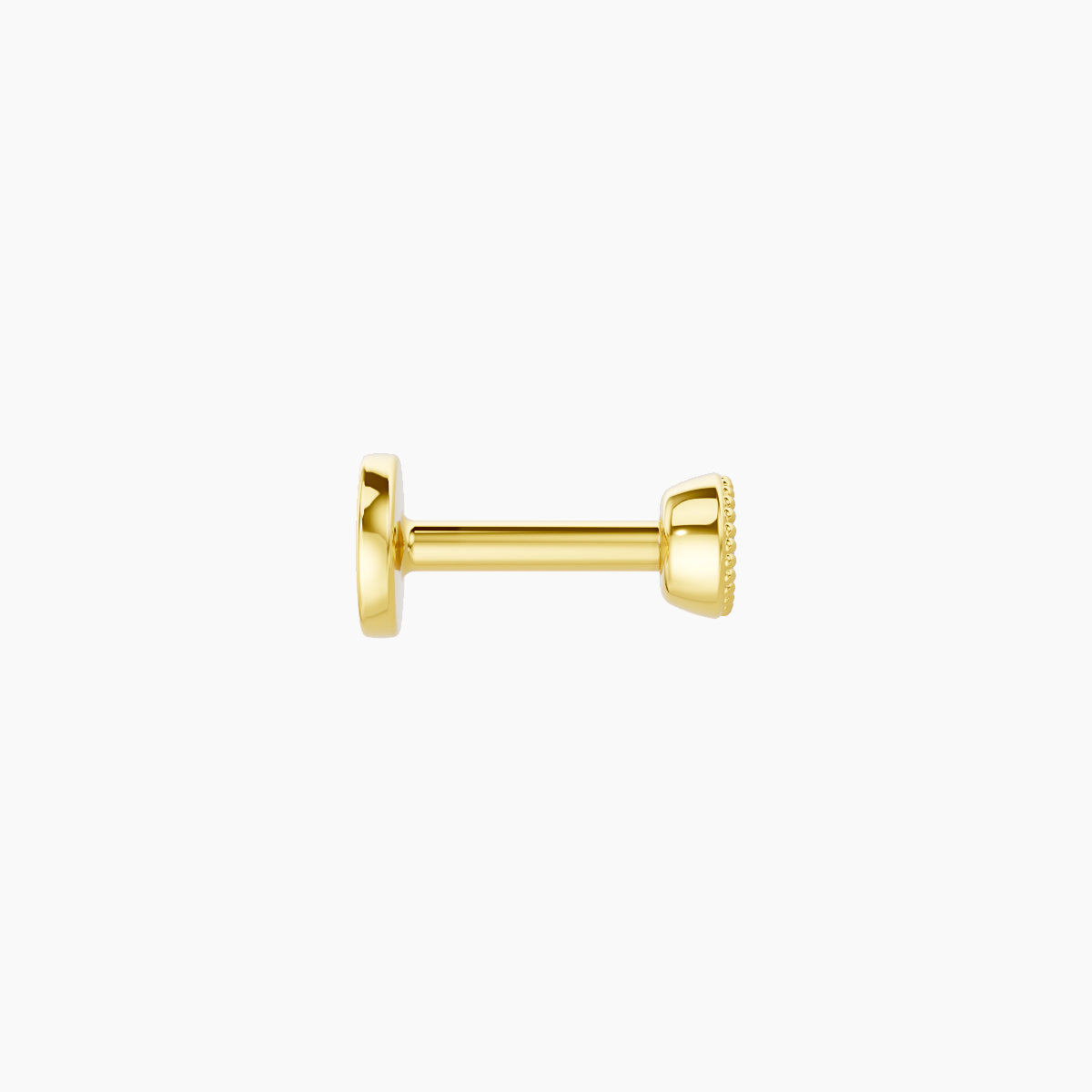 Aya | 18k Yellow Gold 5 mm 3 mm Round Sapphire Nose Piercing
